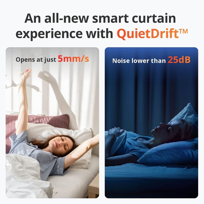 SwitchBot فتاحة ستائر أوتوماتيكية - تحكم عن بُعد بلوتوث ستارة ذكية مع تطبيق، محرك عالي الأداء مطور، إضافة محور للعمل مع أليكسا، جوجل هوم، هوم كيت - Image 5